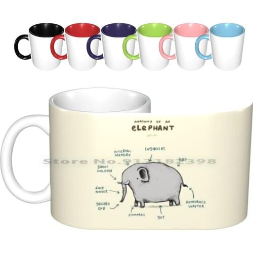 Anatomy Of An Elephant Ceramic Mugs Coffee Cups Milk Tea Mug Anatomy Elephant Flump Funny Silly Cute Children Birthday Bedroom