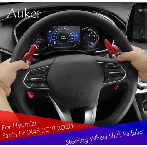 Car Steering Wheel Shift Shifter Paddle aluminum alloy Car Styling Interior Decoration For Hyundai Santa Fe IX45 2019 2020