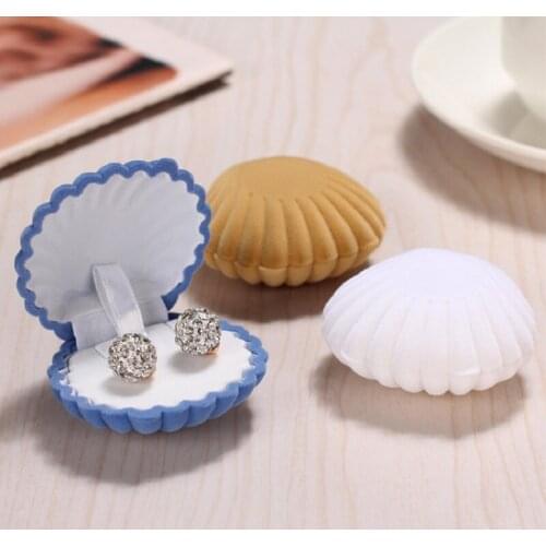 1 Piece Lovely Gift Box Holder Jewelry Box Velvet Wedding Ring Case for Earrings Necklace Storage Display & Packaging