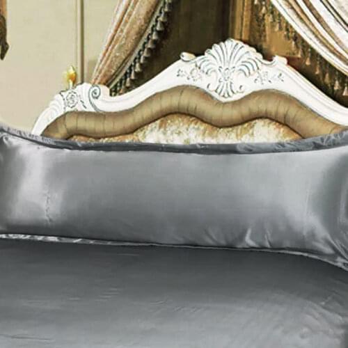 Multicolor Design Emulation Silk Satin Long Pillowcase Comfortable Soft Pillow Cover Couple Sleep Pillow Case 48*120cm/48*150cm