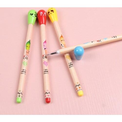 DL Q104 stationery students match head cartoon pen look sweet neutral pen Student Award Exquisite office supplies small gift