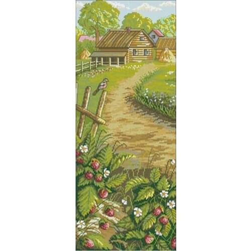 Strawberry farm patterns Counted Cross Stitch 11CT 14CT 18CT DIY Chinese Cross Stitch Kits Embroidery Needlework Sets