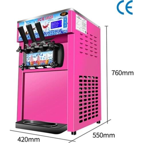 Commercial Soft Ice Cream Makers Machine Electric Ice Cream Vending Machine Stainless Steel Sundae Ice Cream Machine