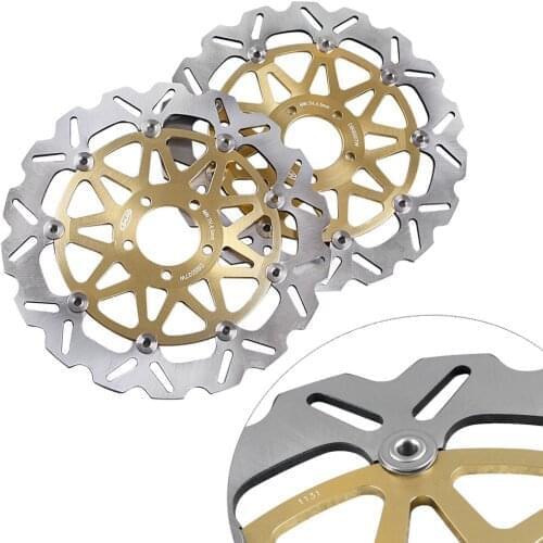2Pcs Motorbike Front Brake Disc Rotors Disks For Kawasaki ZX7R ZX7RR ZX9R ZX12R ZXR750L ZXR750R ZZR1100 ZZR1200