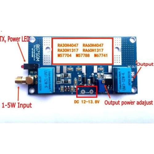 Radio RF Power Amplifier Board Transceiver conversion max 70W for RA30H4047M RA60H4047M Ham VHF walkie-talkie new