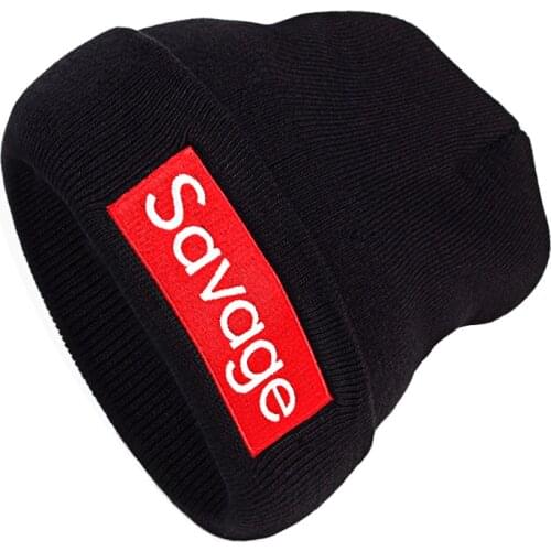Savage Beanie Hats Cap Winter Hats For Women Men Knitted Brand Hat Female And Male Skullies Caps solid ski gorros hats