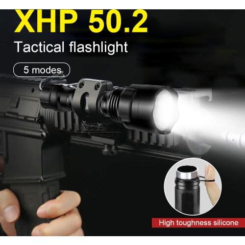 Hunting 1 mode powerful led torch tactical flashlight xm l2 lanterna tatica xml t6 spotlight rechargeable waterproof worklight