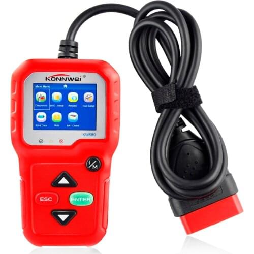 High Quality Multifunction Autoscanner ODB2 KONNWEI KW680 Multi-languages In Russian Gas Diesel Analyzer Automotive Scan Tool