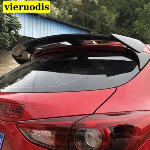 High quality ABS Exterior Rear Spoiler Tail Trunk Boot Wing Decoration Car Styling For Mazda 3 Axela Hatchback 2014 2015-2017