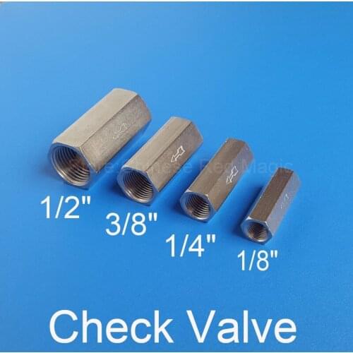 1/8" 9.5mm Full Metal one way check valve water check valve fuel and vacuum check valve pump