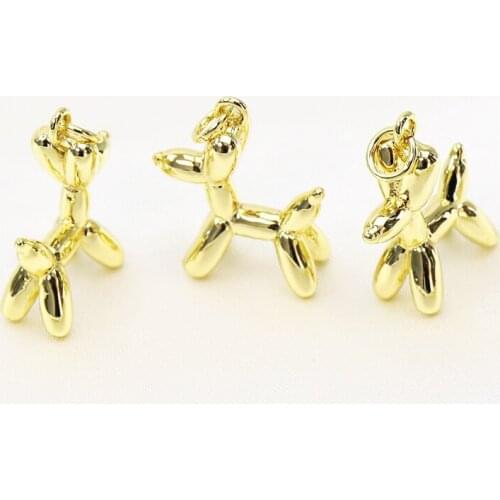 10 Pcs Gold tiny Balloon dog pendant Necklace Gold Jewelry Pendant Necklace Accessories Jewelry Necklace Gift 7433