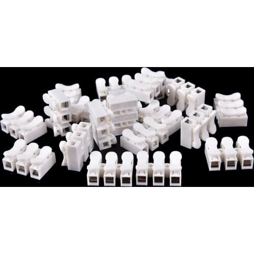 20 Pcs/lot CH-3 Spring Wire Connectors Electrical Cable Clamp Terminal Block Connector LED Strip Light Quick Wire Connecting