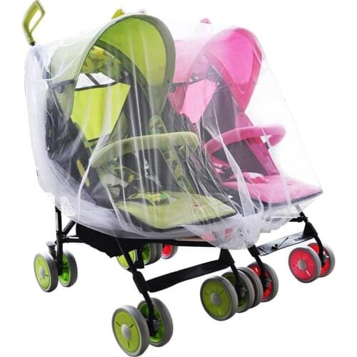 210cmX140cm Twin Baby Stroller Mosquito Net Crib Cradle Breathable Mosquito Net Baby Stroller Accessories