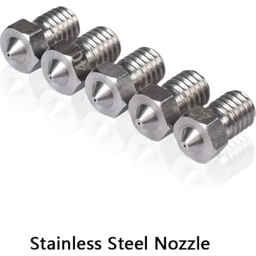 5/10pcs 3D Printer Parts 3D V6 Extra j-head Nozzle Stainless Steel Nozzle 0.25mm/0.4mm/0.8mm for 1.75/3.0 for 3D printer parts