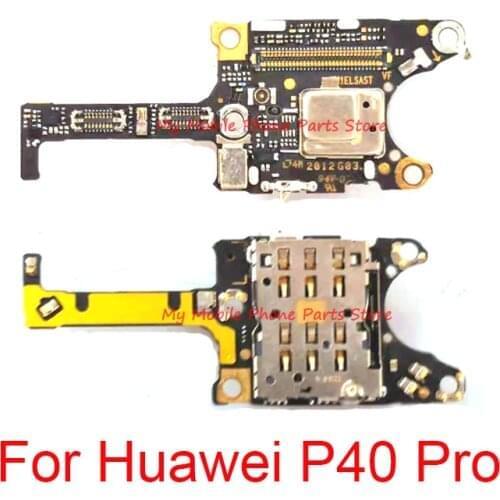 5 PCS Sim Card Slot Flex Cable For Huawei P40 Pro P40pro Reader Connector Slot Tray Holder Reader Flex Cable Ribbon Repair Parts