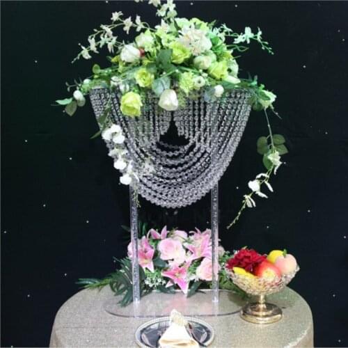 80cm Tall Crystal Flower Stand Table Centerpiece Wedding Decoration