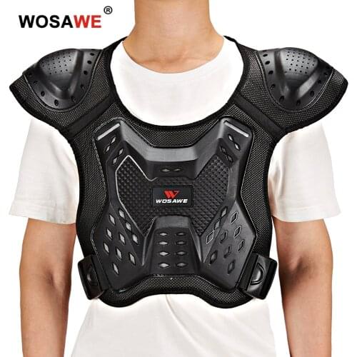 WOSAWE Motorcycle Armor Motocross Chest Back Protector Vest Motorcycle Jacket Racing Protective Body Guard Support