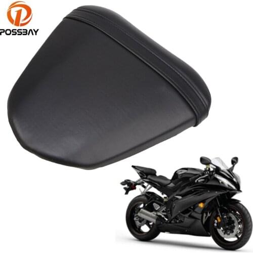 POSBAY Leather Vintage Motorcycle Seat Covers Scooter Rear Passenger Pillion selle moto Cafe Racer Seats For Yamaha R6 R608 ATV