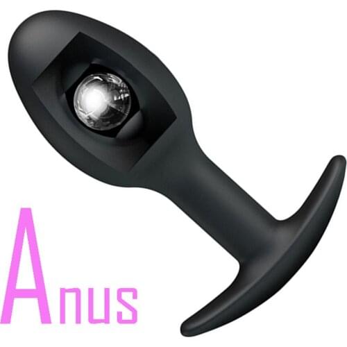 Black Silicone Anal Beads Metal Ball Inside Muscles Trainer Anus Dildos Masturbator Sex Toys Butt Plug Sex Products for Couples