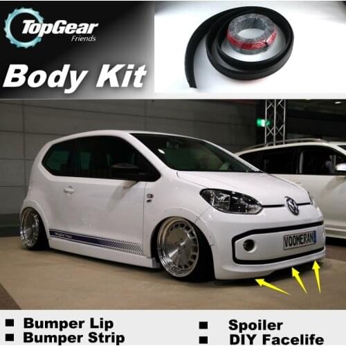 Bumper Lip Deflector Lips For Volkswagen VW Up Front Spoiler Skirt For Top Gear Fans to Cars Tuning / Body Kit / Strip