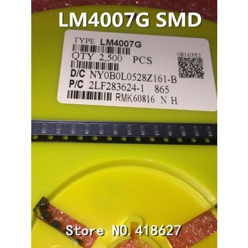 50PCS/LOT SMD Schottky diode SM4007 1N4007 SMA glass cylinder type DO-214AA LM4007G New spot Quality Assurance