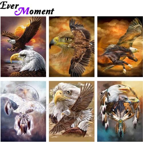 Ever Moment Diamond Painting Eagle Picture Full Square 5D Resin Drills Home Wall Art Decoration Paint By Diamonds Gift ASF2204