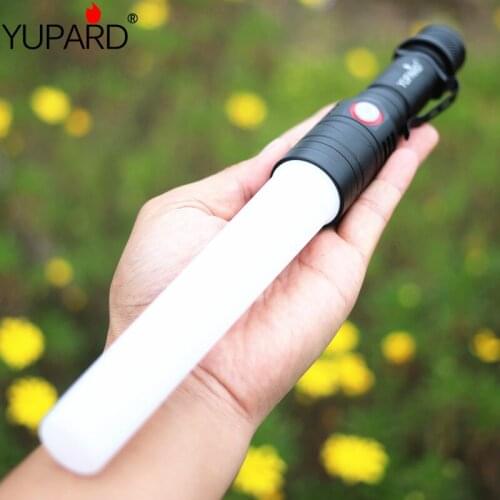YUPARD USB Rechargable T6 LED Flashlight 3 Lighting Modes Waterproof Torch Telescopic Zoom Stylish Portable Suit Night Lighting