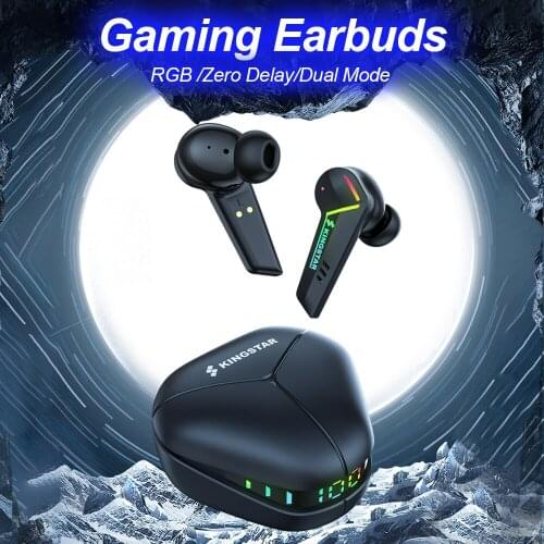 KINGSTAR Gaming Headsets TWS Bluetooth Earbuds with Mic Sports Eadphones Bass Stereo Sound Positioning PUBG Wireless Headphone