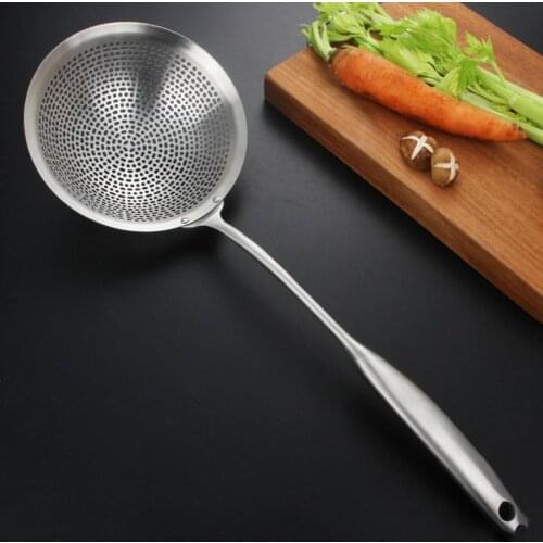 Large Size Stainless Steel Drain Oil Leakages Spoon Filter Kitchen Cookware