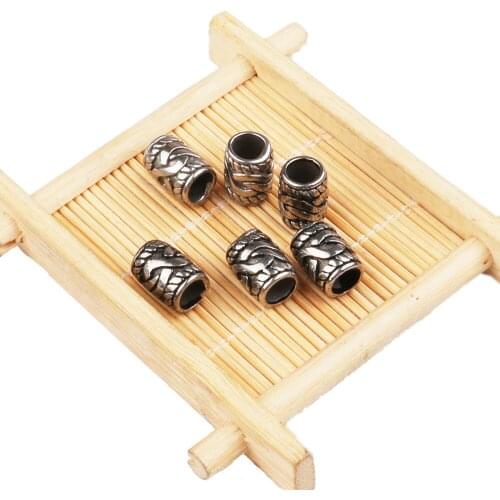 Antique Silver Color, Stainless Steel Large Hole Oval Shape Pattern Loose Beads,Charms for Jewelry Making,9*12mm DIY Accessories