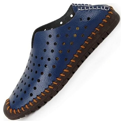 Mens Shoes Summer Leather Shoes Summer Leather Sandals Mens Sandals Mens Heel Original Chaussure Homme Zapatos De Hombre