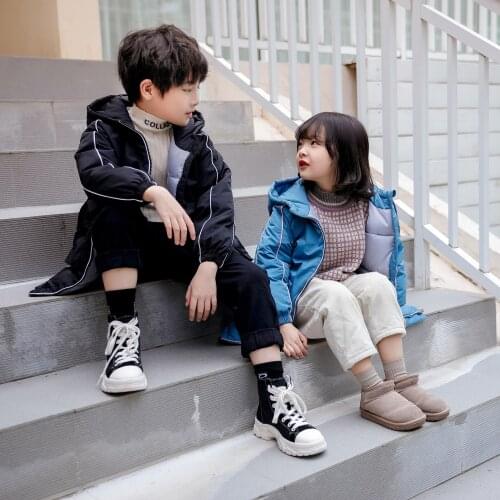 New Free Shipping Fashion Girl Down Jacket Warm Child Down Parkas Coat Kid Teenager Thickening Outerwear for Cold Winter Clothes