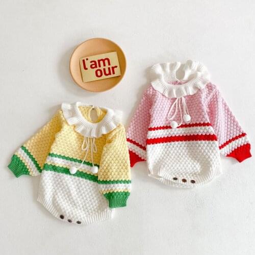 Newborn Baby Girl Clothes Kids Bodysuit Girls Clothing Knitting Romper Jumpsuit Warm For Winter Outfits Children Baby Clothes