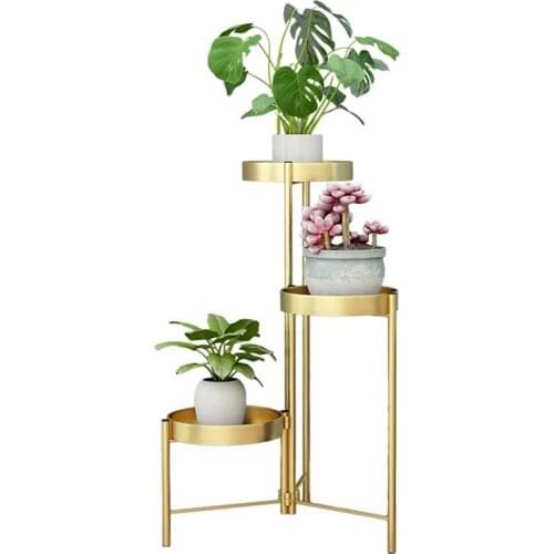 3/4 Layer Nortic Flower Stand Living Room Flower Shelf Iron Multi-layer Green Lure Modern Indoor Balcony Flower Pot Rack