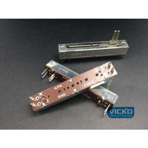 [VK] ALPHA 73MM 7.3CM straight slide potentiometer A10K A10KX2 20MM switch