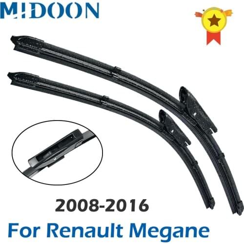 MIDOON Wiper LHD Front Wiper Blades For Renault Megane 3 MK3 2008 - 2016 Windshield Windscreen Front Window 24"+16"
