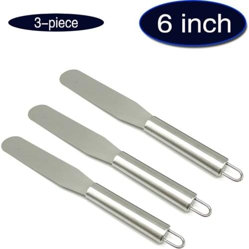 Stainless Steel Butter Spatula Cake Cream Knife Cake Smoother Scraper for Mixing and Spreading Cake Baking Tool 6inch - 10 inch