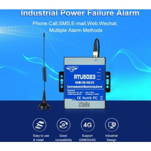 GSM SMS Temperature Monitoring Alarm RTU5023 High-LowTemperature Alarm with SMS text Message Alert For smart