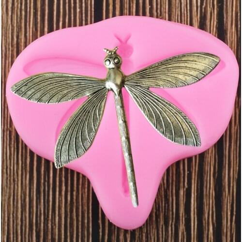 3D Dragonfly Silicone Molds Cake Border Fondant Mold Cake Decorating Tools Cupcake Topper Candy Clay Chocolate Gumpaste Moulds