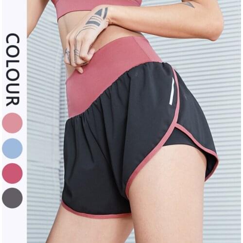 Sports shorts womens summer high waist anti light hot pants gym running double elastic Yoga Pants shorts for women gym shorts