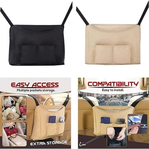 Universal Car Net Pocket Handbag Holder Between Car Seat Storage Bag