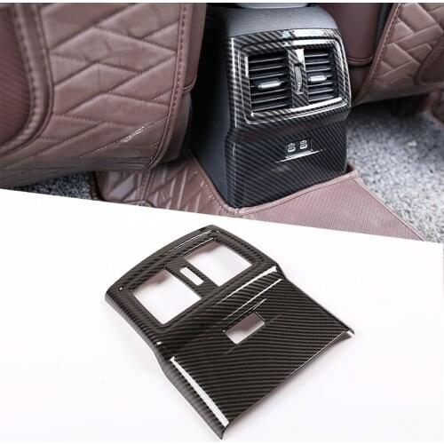 Carbon Fiber For BMW X1 F48 2016-19 TYPE ABS Rear Air Conditioning Vent Frame Trim For BMW X2 F47 2018 2019 Accessories