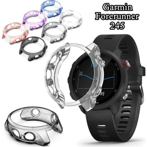 High Quality New Translucent TPU Watch Frame Case Cover Bumper For Garmin Forerunner 245 Protective Accessories Watch Case