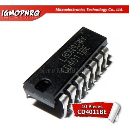 10pcs CD4011 CD4011BE HEF4011BP HEF4011 DIP-14 Quad 2-Input Buffered p new original