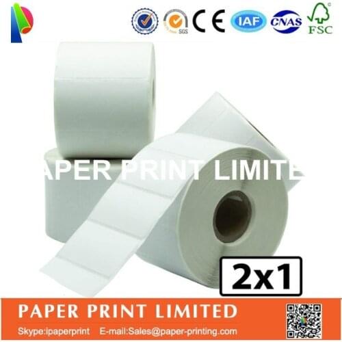 100 Rolls Compatible Direct Thermal Labels 2x1 inch x 1300 Labels for Zebra 2844 ZP-450 ZP-500 ZP-505 , Blank , 1" Core
