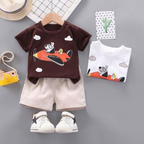 2021 Summer Baby Clothes Suit Children Fashion Boys Girls Cartoon T-Shirt+Shorts 2Pcs/Set Toddler Casual Clothing Kids Tracksuit