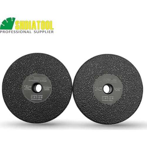2pcs/pk 4.5"/115MM Vacuum Brazed diamond flat grinding wheel 5/8-11thread #30 for Beveling granite marble concrete Shaping wheel