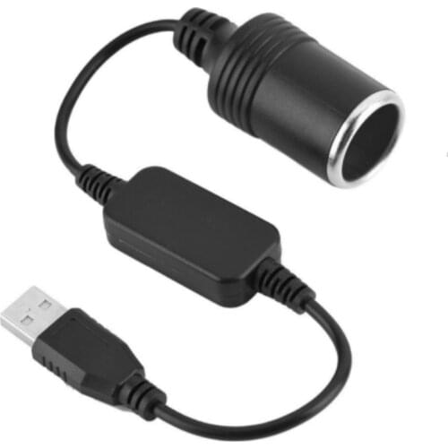 2020 5V 2A USB To 12V 8W Cigarette Lighter Socket USB Male to Female Cigarette Lighter Adapter Converter FOR Car