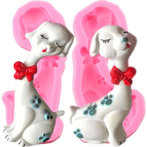 3D Bows Dog Silicone Molds Wedding Fondant Cake Decorating Tools Handmade Soap Resin Clay Mold Candy Chocolate Gumpaste Moulds