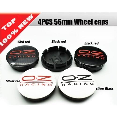 4pcs/set 56mm O.Z RACING Car Wheel Center Hubs Caps Wheel Center Caps Emblem for skoda Octavida Bora Jetta Fabia Superb 2.2"